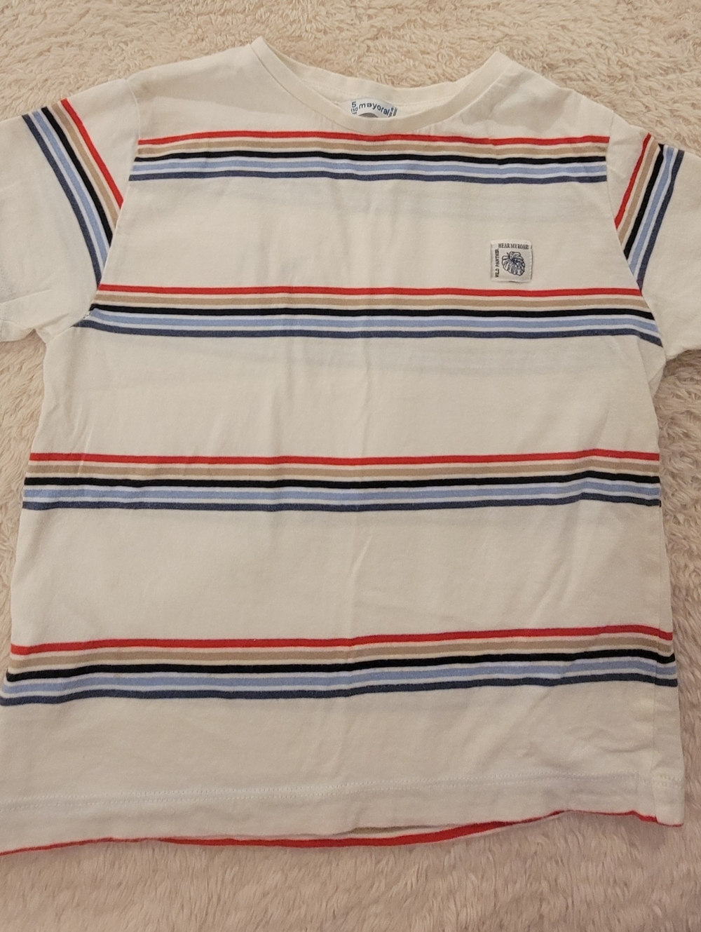 Mayoral tee shirts-set of two Stripe And Panther 5T